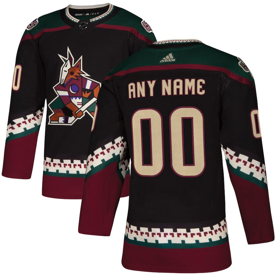 Men NHL adidas Arizona Coyotes Black Alternate Authentic Custom Jersey